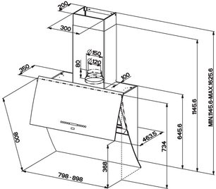 Вытяжка Фабер MIRROR BK BRS X/V A90 LOGIC фото 3 в Краснодаре Вытяжка Faber MIRROR BK BRS X/V A90 LOGIC фото 3 в Краснодаре